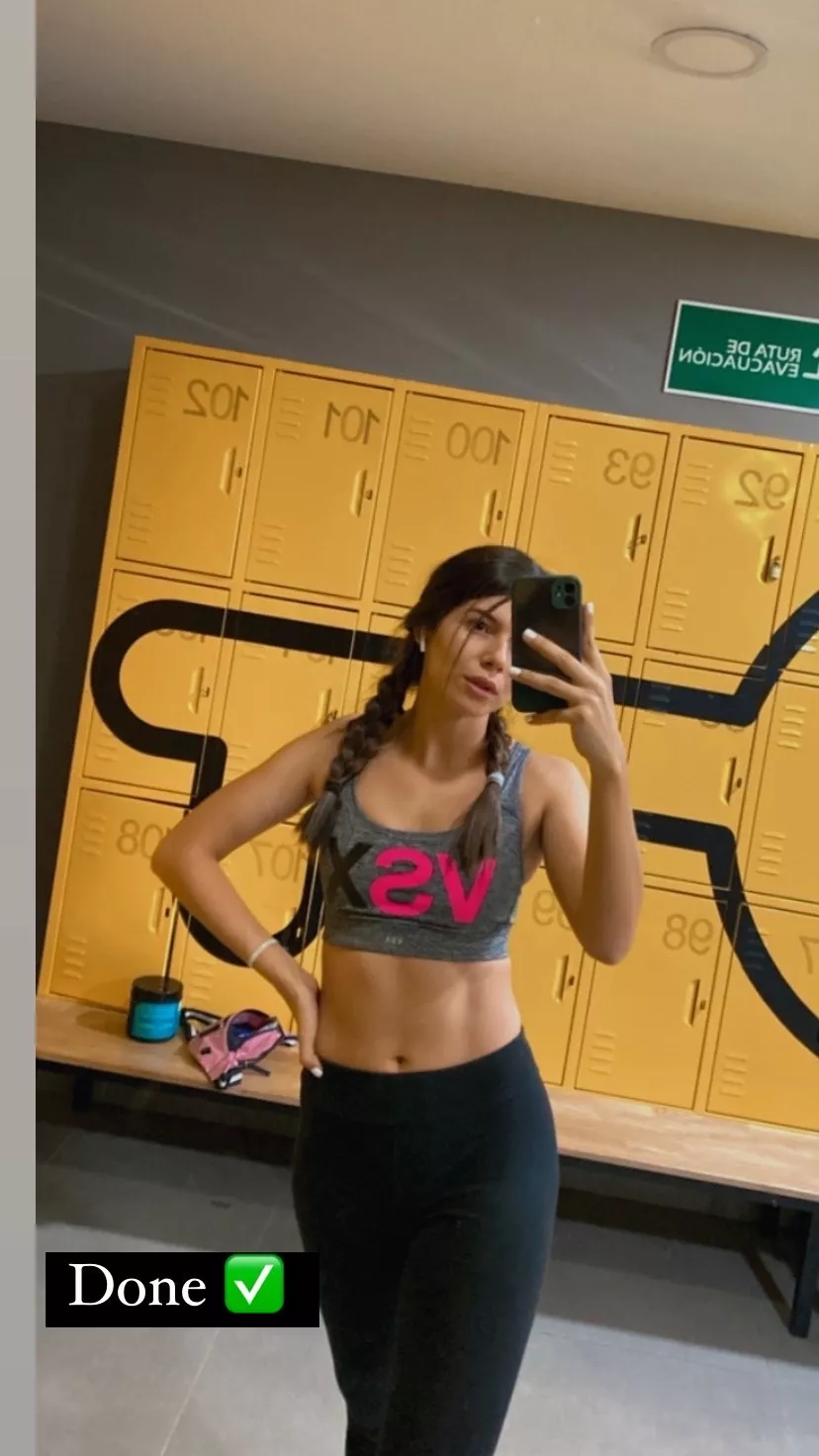 Finished gym and took a nice selfie.