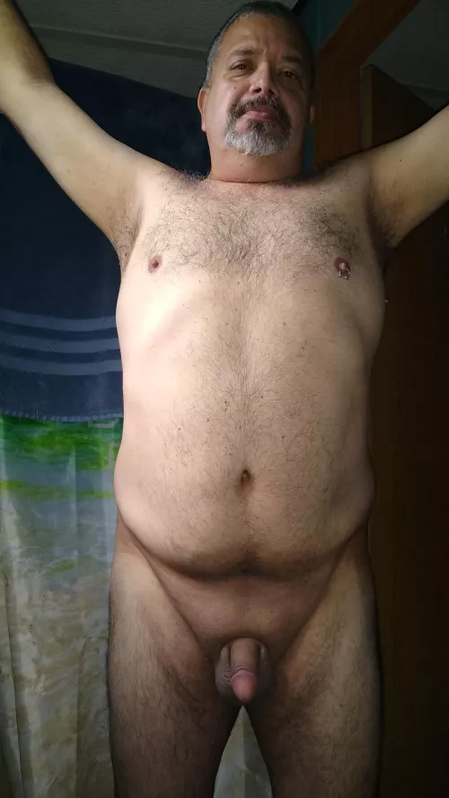 Freshly showered and shaved