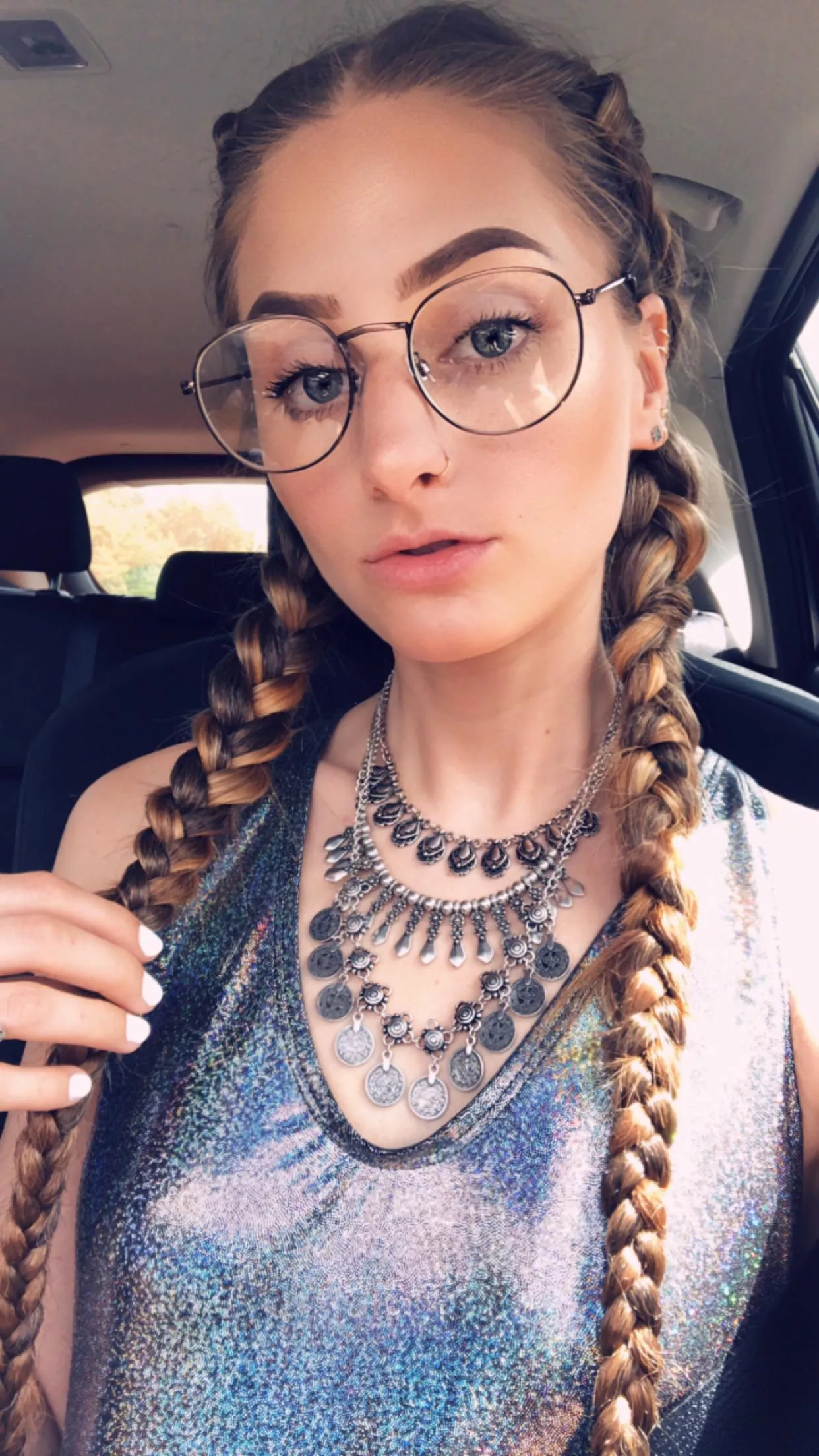 Glasses & braids