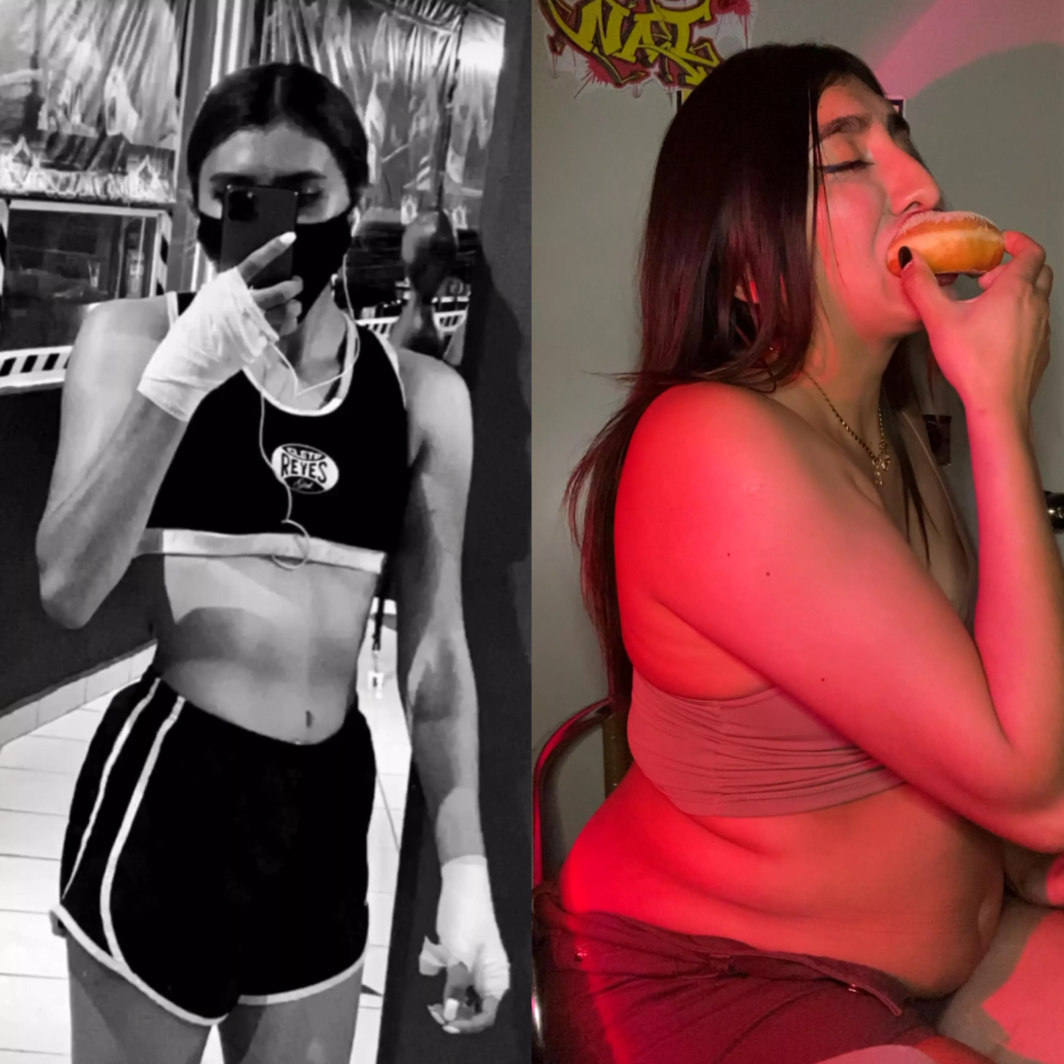 In one year a girl can turn into a completely pig🐽💕