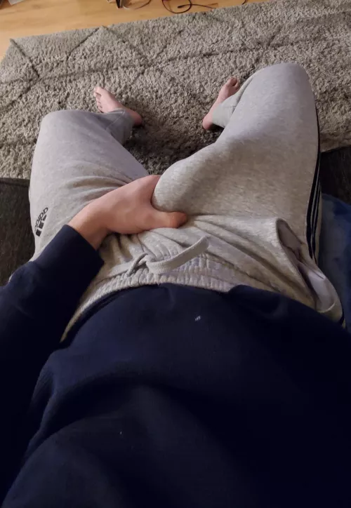 It's impossible to be discreet with this fat dick