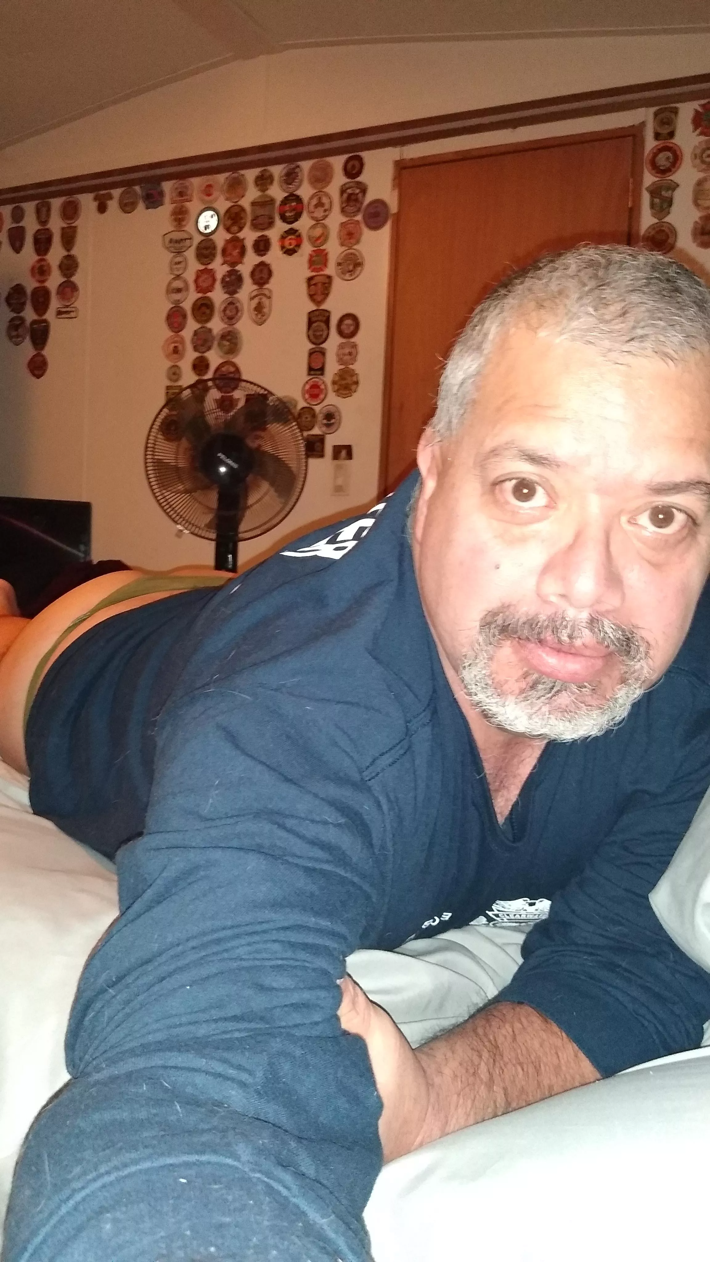 Just laying in bed before getting ready for work