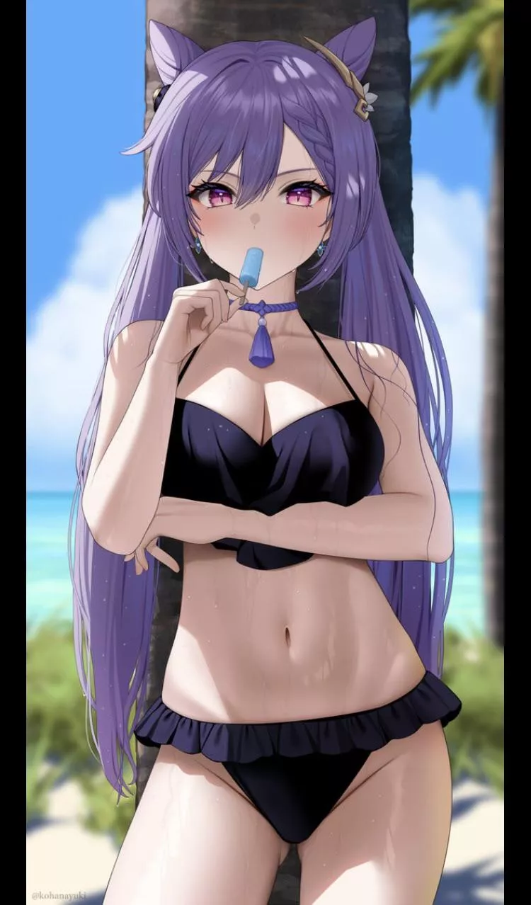 Keqing annoyed she doesn’t have something else to suck on