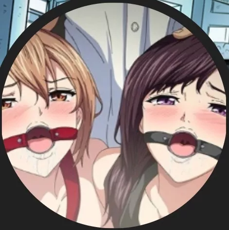 LF Color Source: 2girls, Mouth Bondage, Yellow Hair, Violet Hair, Yellow eyes, Violet eyes