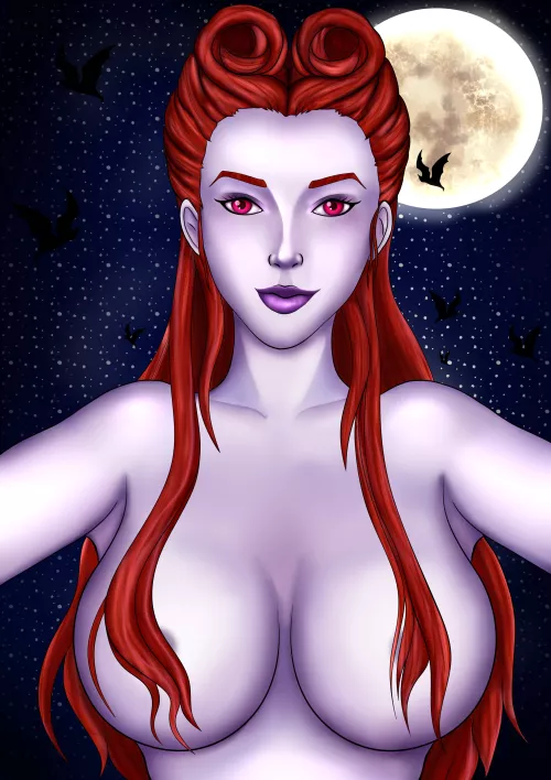 Lillith taking a moon bath (Patrick art)