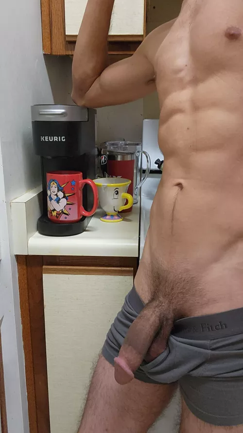 Longest part of the morning, waiting for this cup to fill...