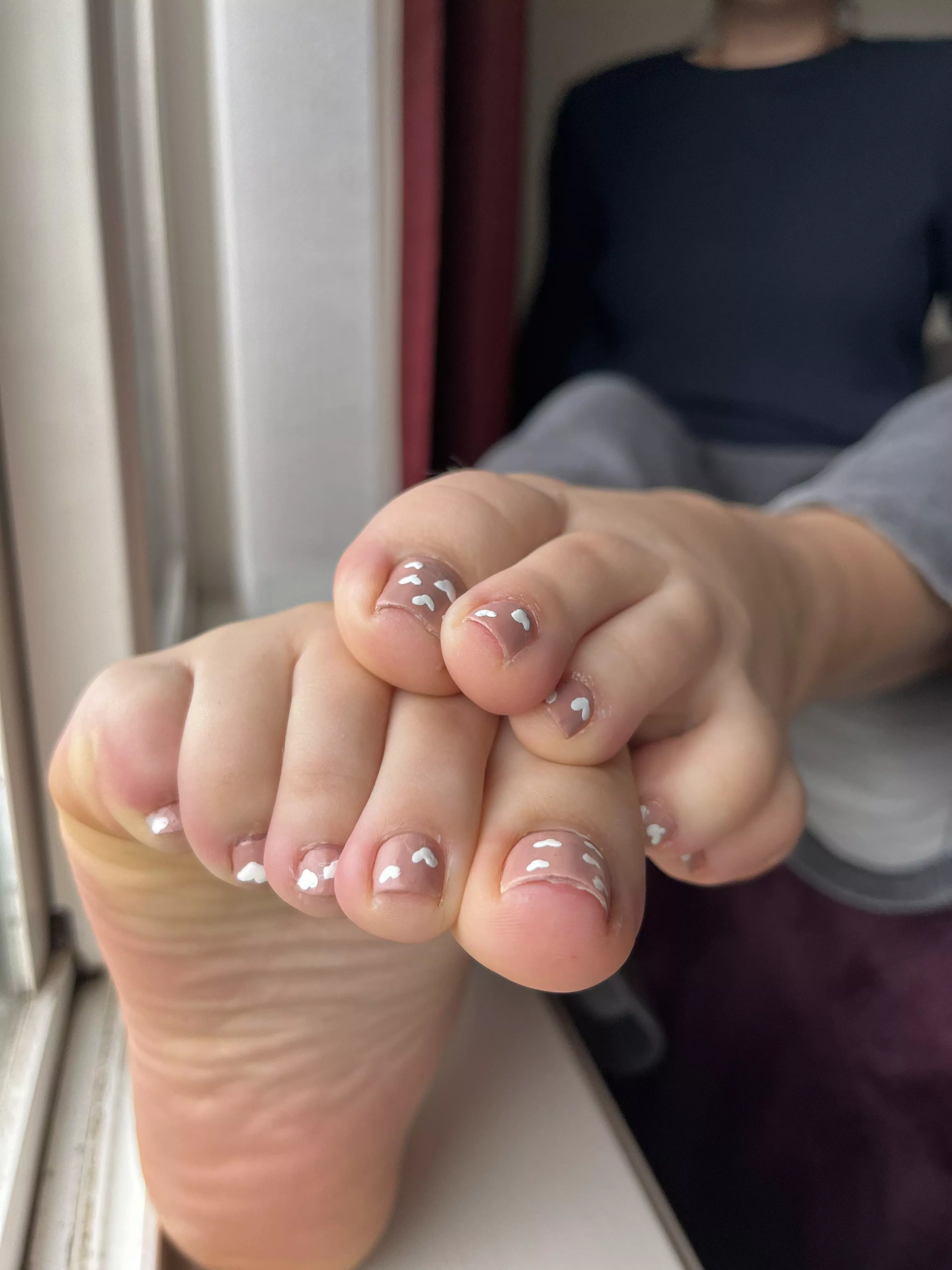 my big toe is sticking out for you to suck