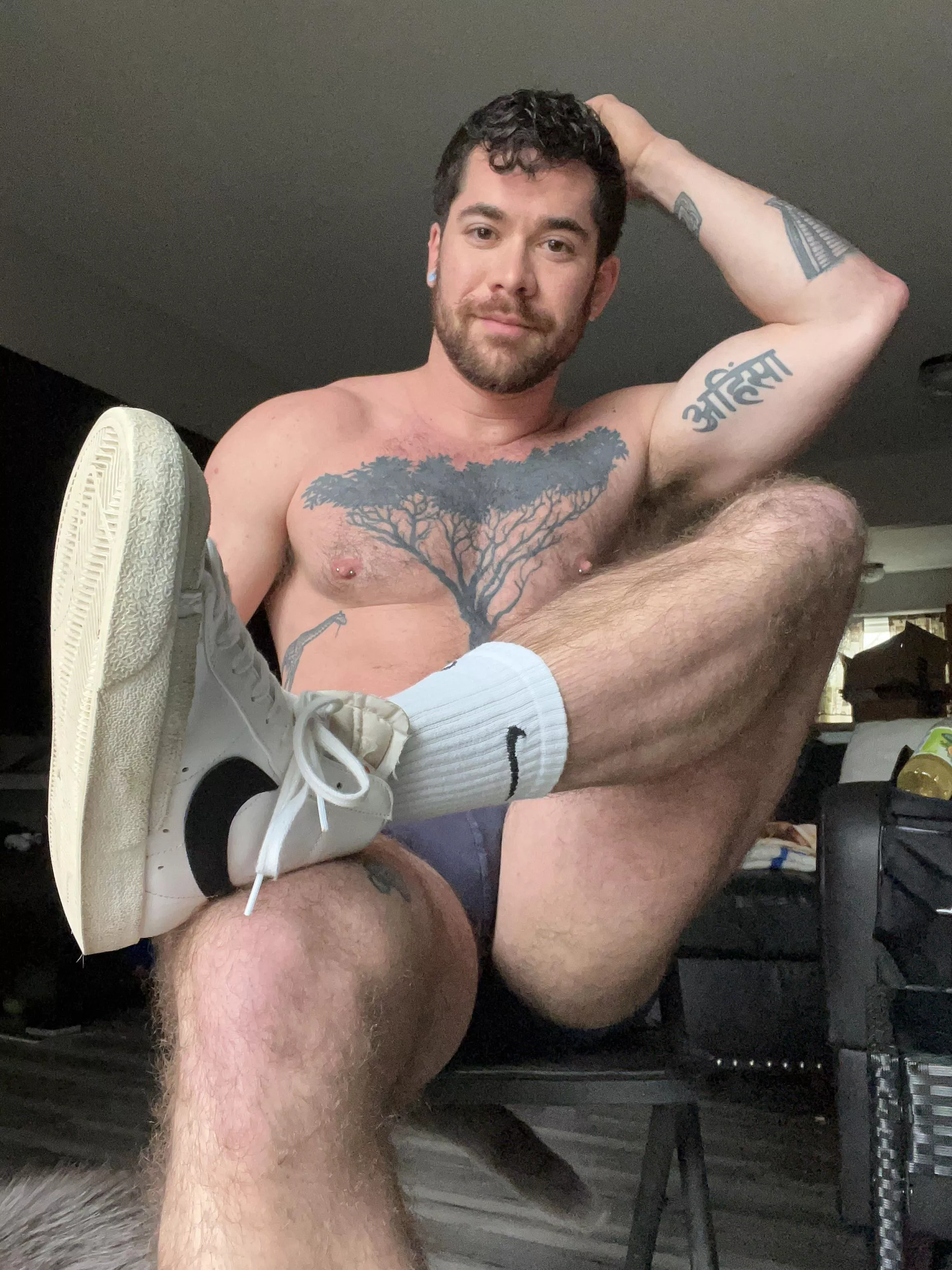 Not shoeless but I love this sock/shoe combo