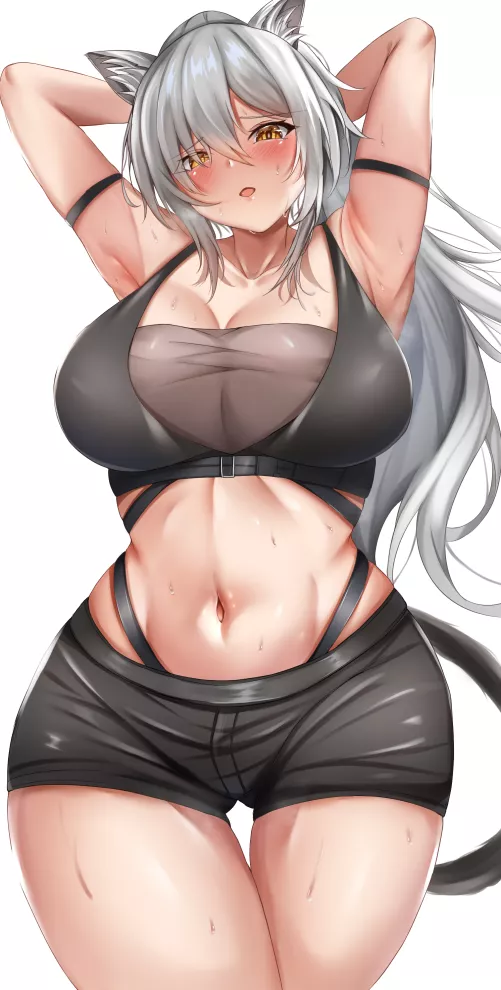 Schwarz Lewd Body Show Off (Sea Cat Whale ) [Arknights]