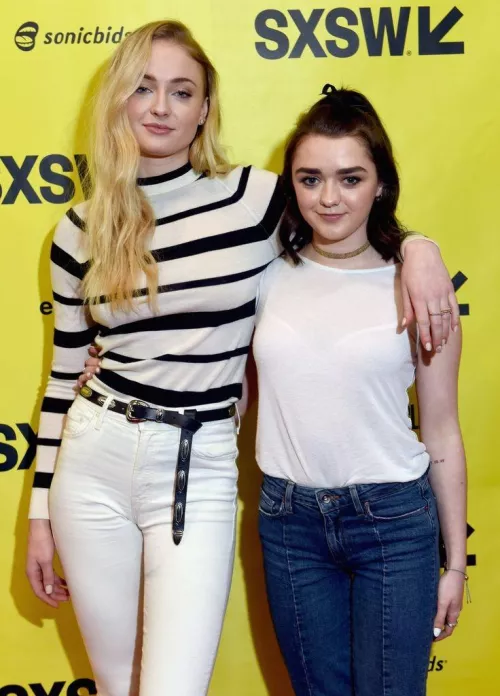 Sophie Turner and Maisie Williams