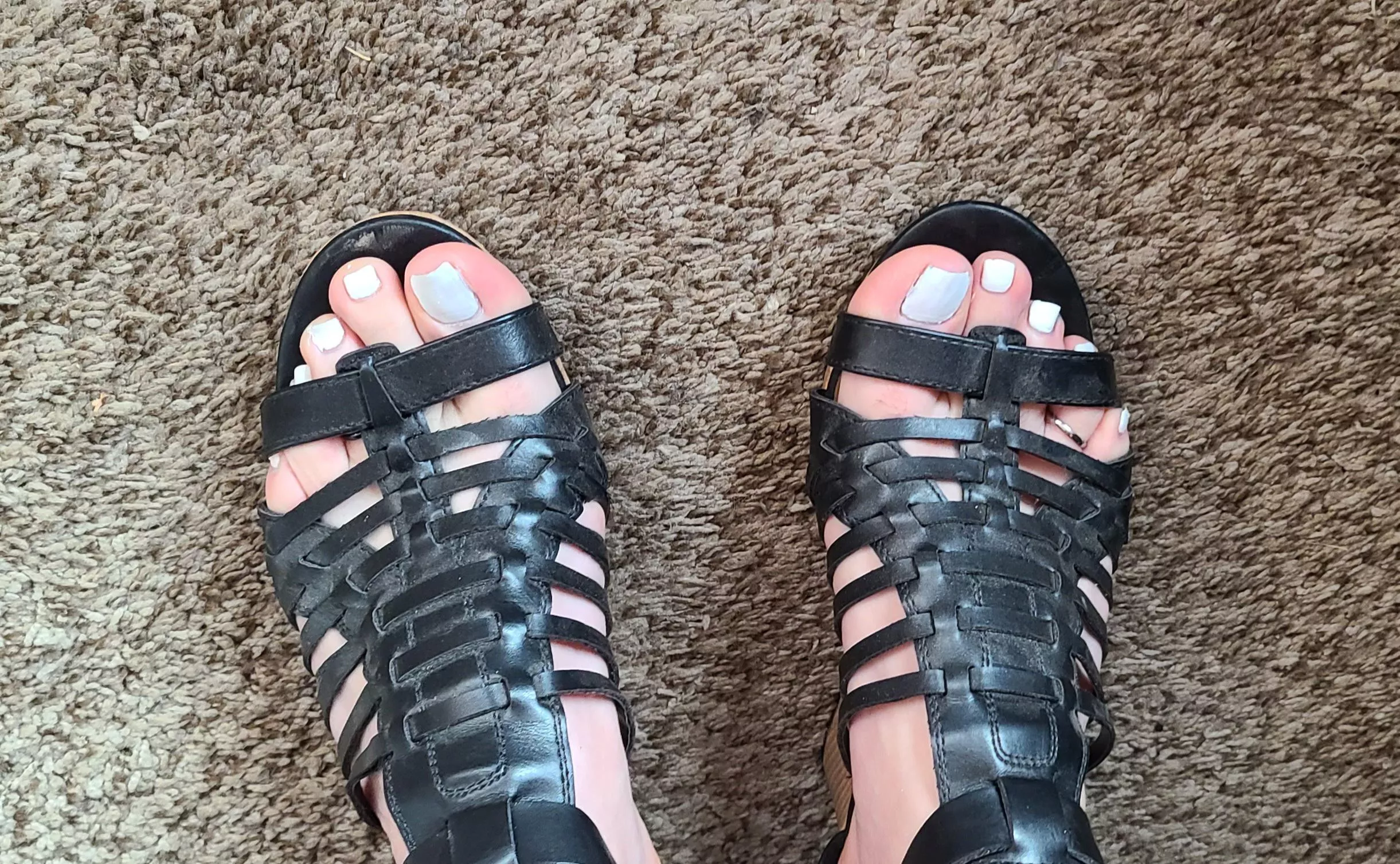 white toes in black heels, is there a better match?