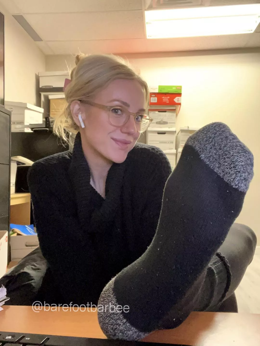 Working with my feet on the desk. I won’t tell if you don’t 🤫