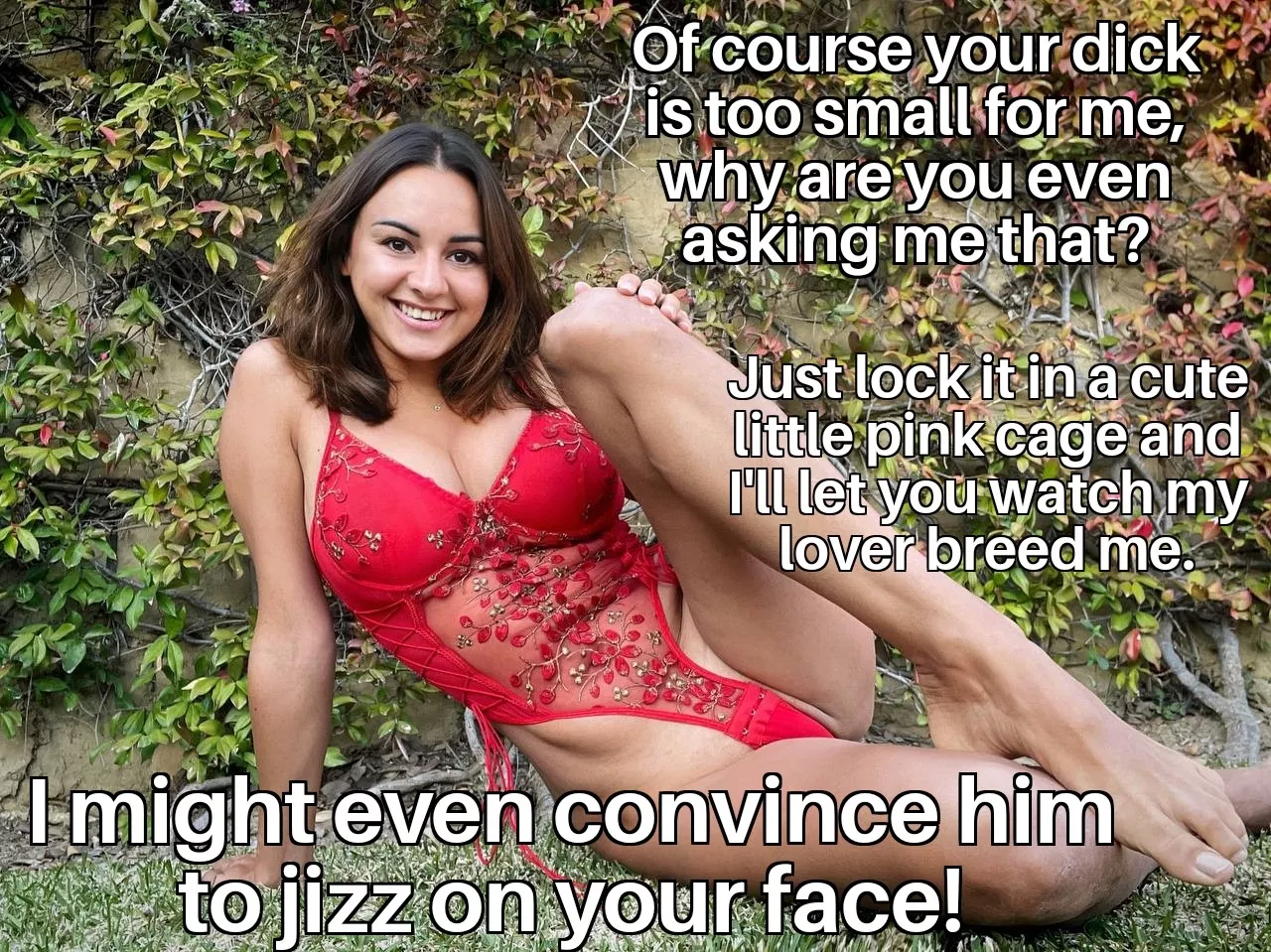 Your boy clit would look so cute in a pink cage