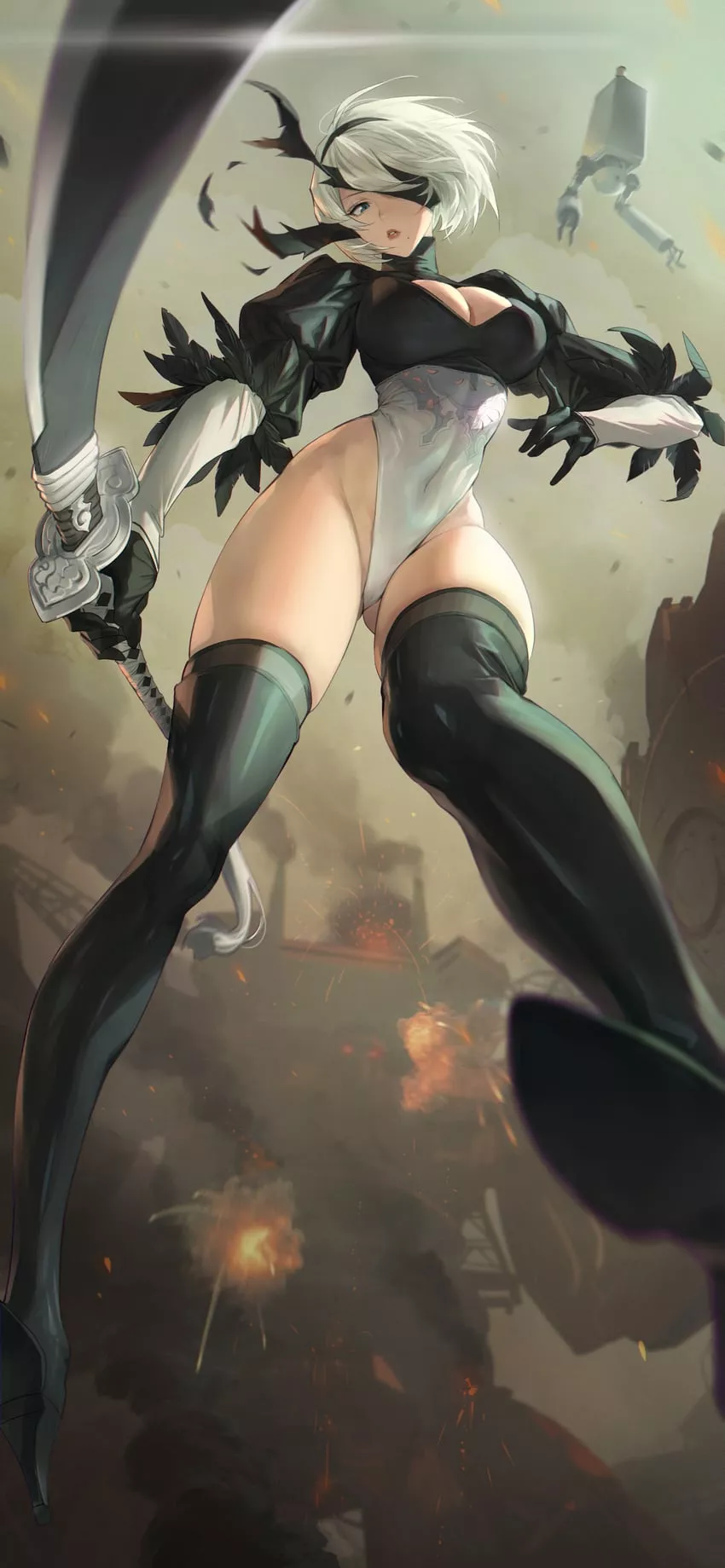 2B's long legs in action (mhk)
