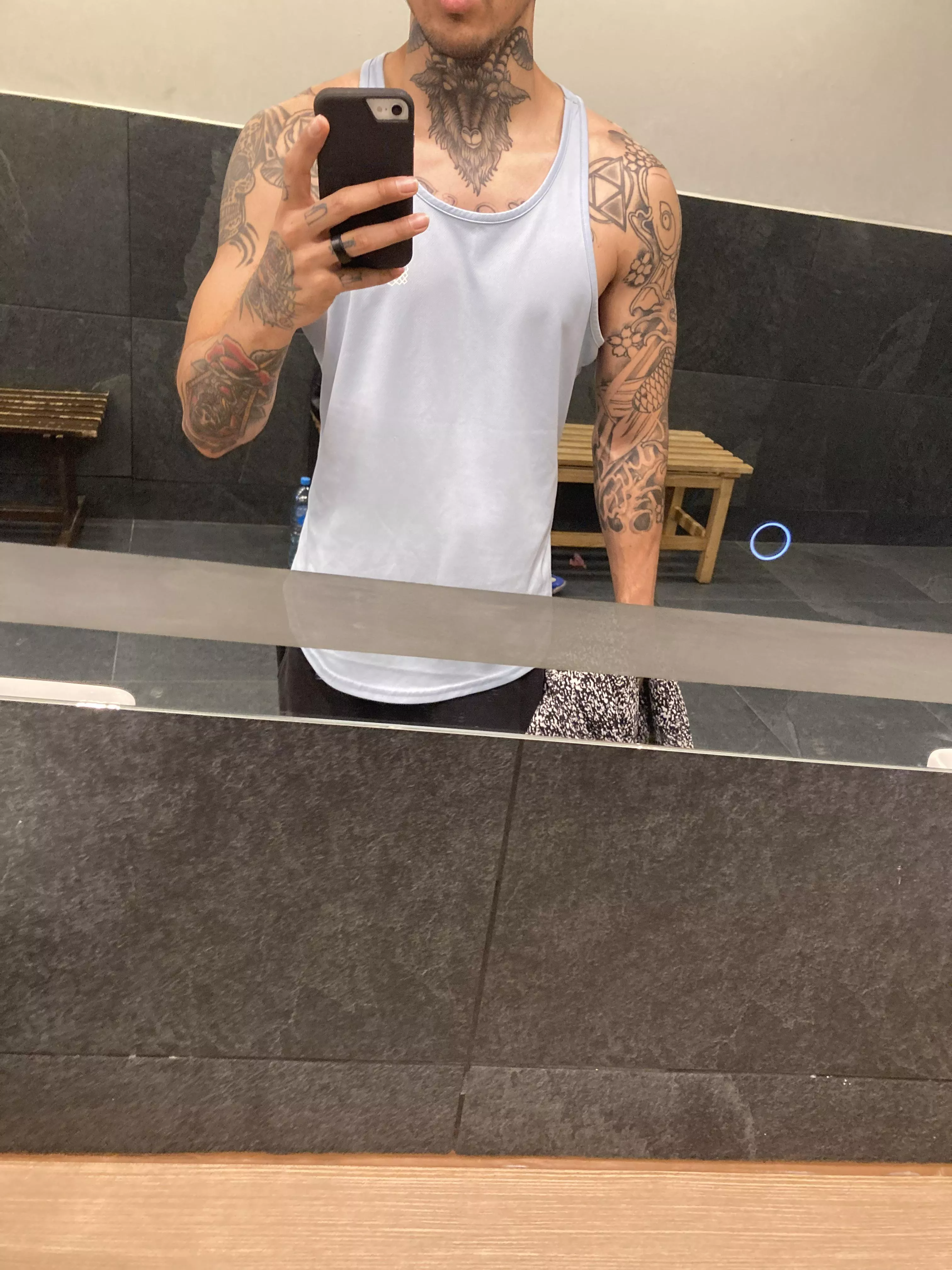 After gym sesh, wish I had a spotter!