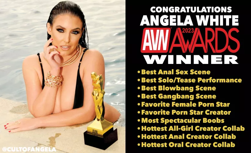 Angela added 10 more AVN Awards to her collection!