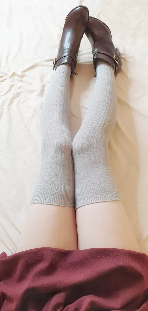 Ankle boots and socks go together so well on my femboy legs, don't you think?