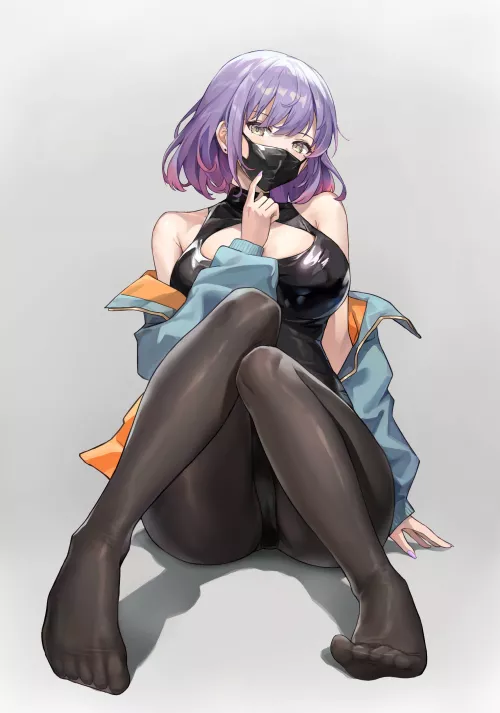Black Mask, Bodysuit, and Pantyhose [Artist's Rendition]