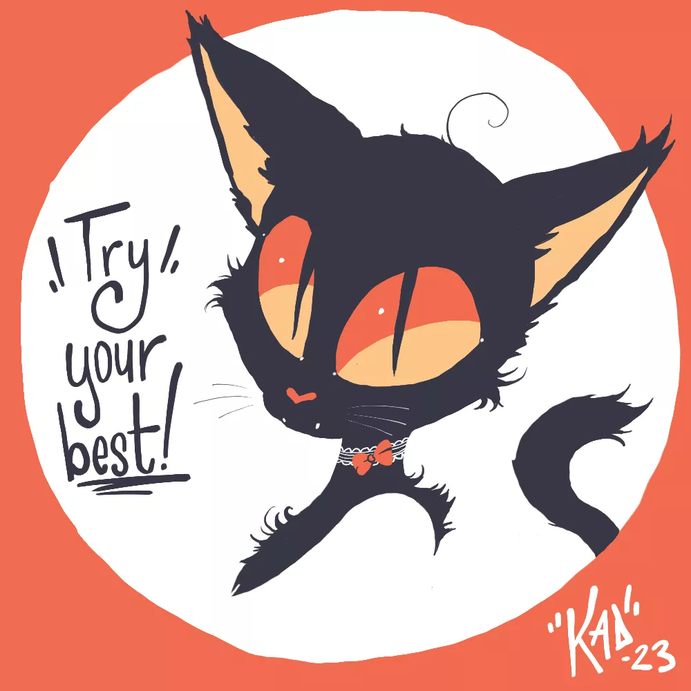 Feline words of encouragement 😺👍✨ [OC]