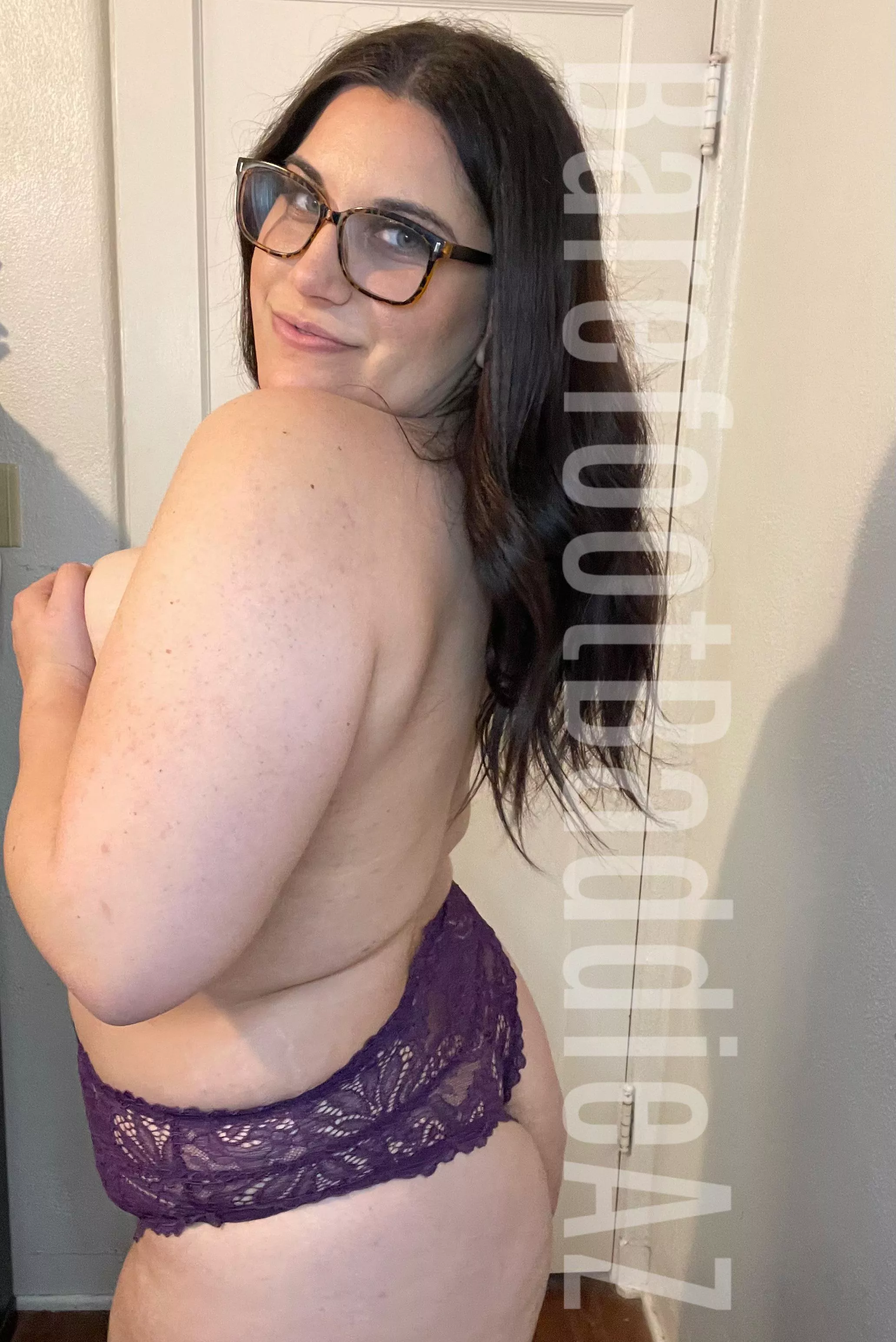 Four eyes, three holes, two tits, one ass