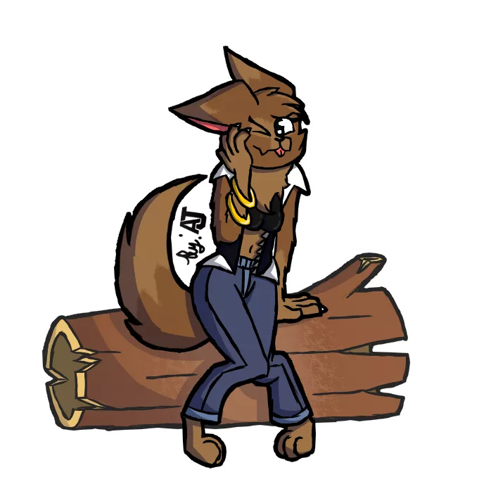 I drew u/No-Beginning-2453's wolf OC