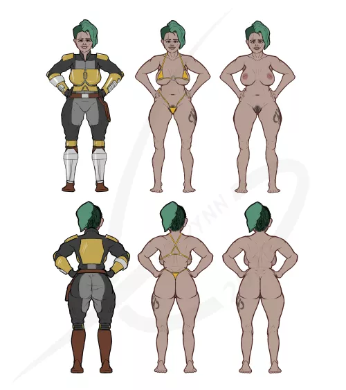 I Updated my Mando OC's Outfit Reference Sheet :) [@LjPynn]