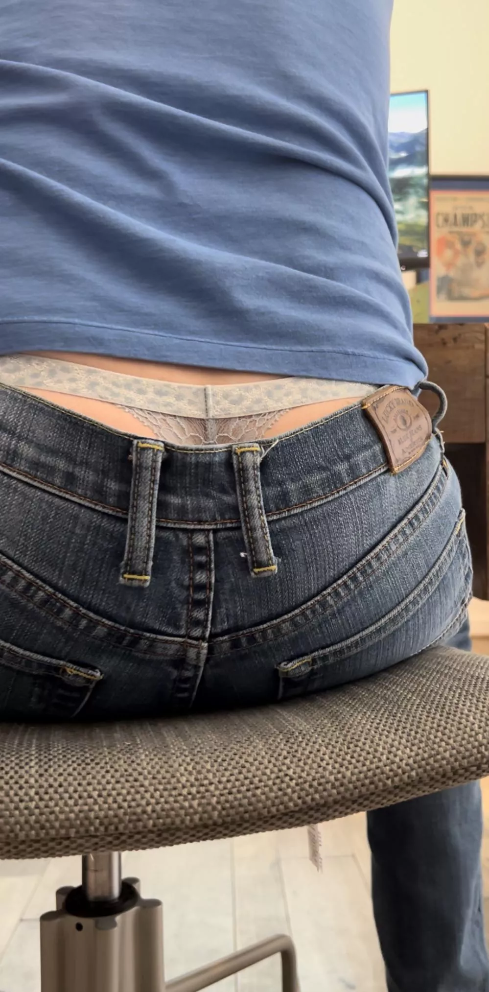 Just flashing my thong