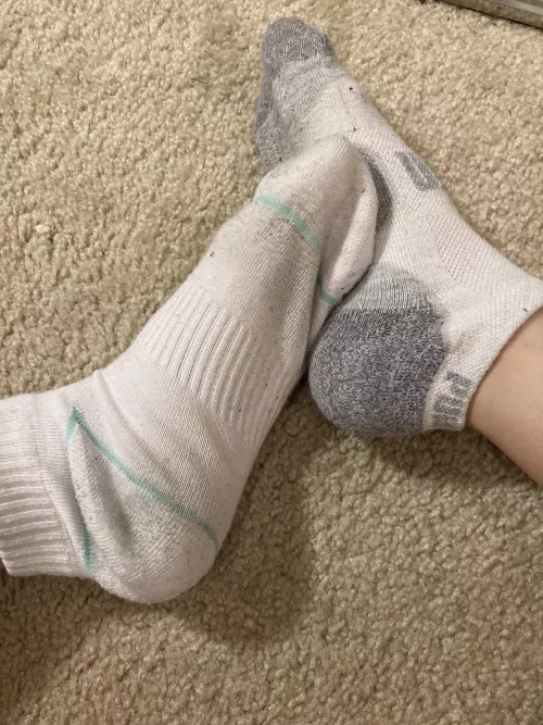 Just sniff😈 [Selling] newly added socks/bras/panties. Also first 5 people to message me gets a free trial for my OF🖤