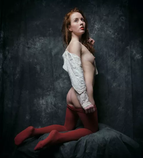 Lady in red stockings