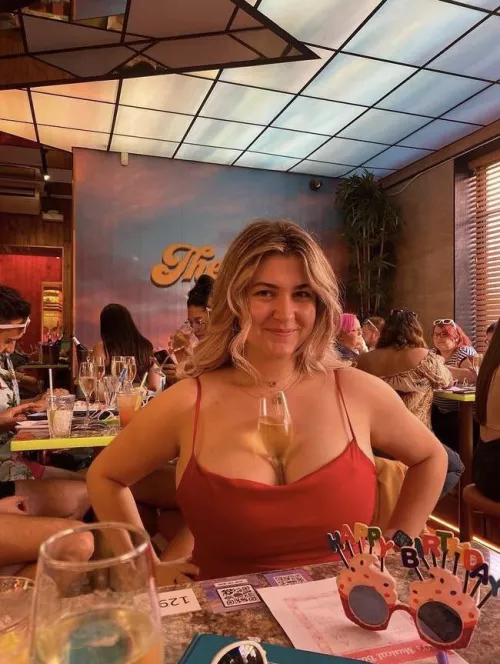 Maria having drinks