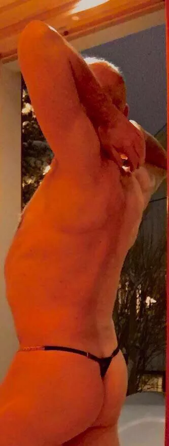 My male thong in public