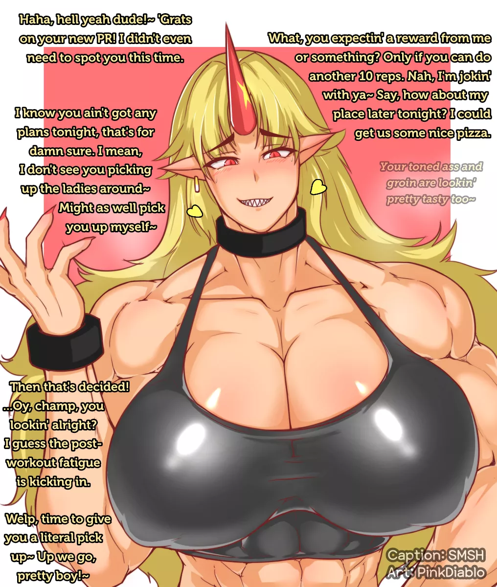 Oni Workout [Gym Buddies] [Muscular Female] [Aggressively Hitting On You] [Picking You Up] [10/365]