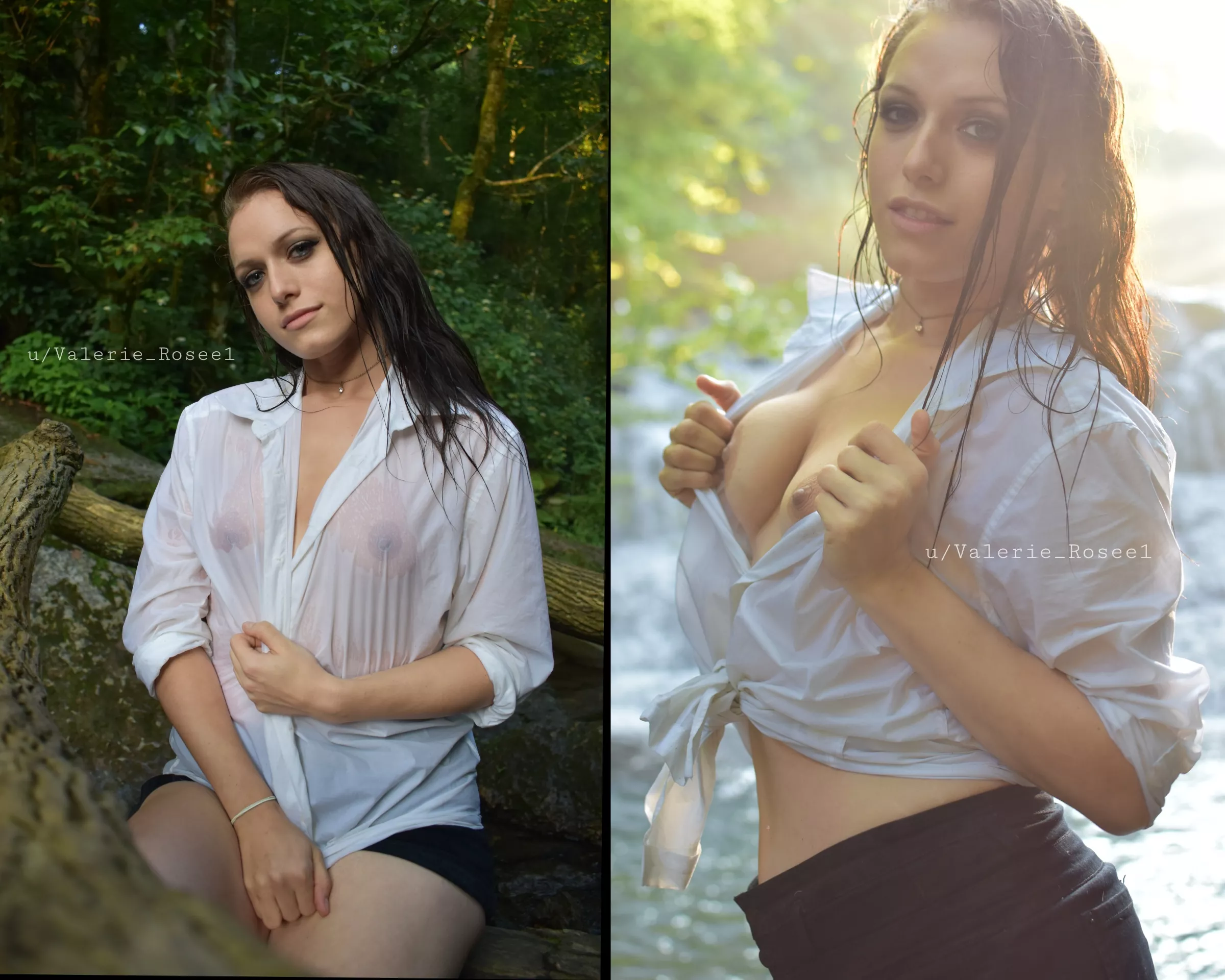 Photoshoot at a popular waterfall while others watched [F]