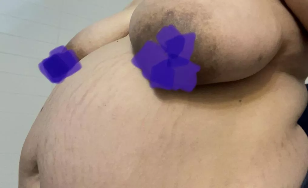 Rub your hard cock all over my belly?