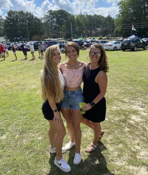 Sisters at a tailgate
