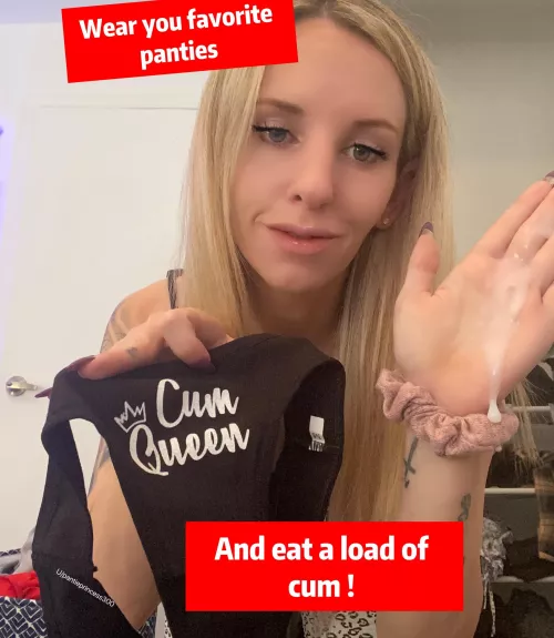 Slip those panties on and get to licking !