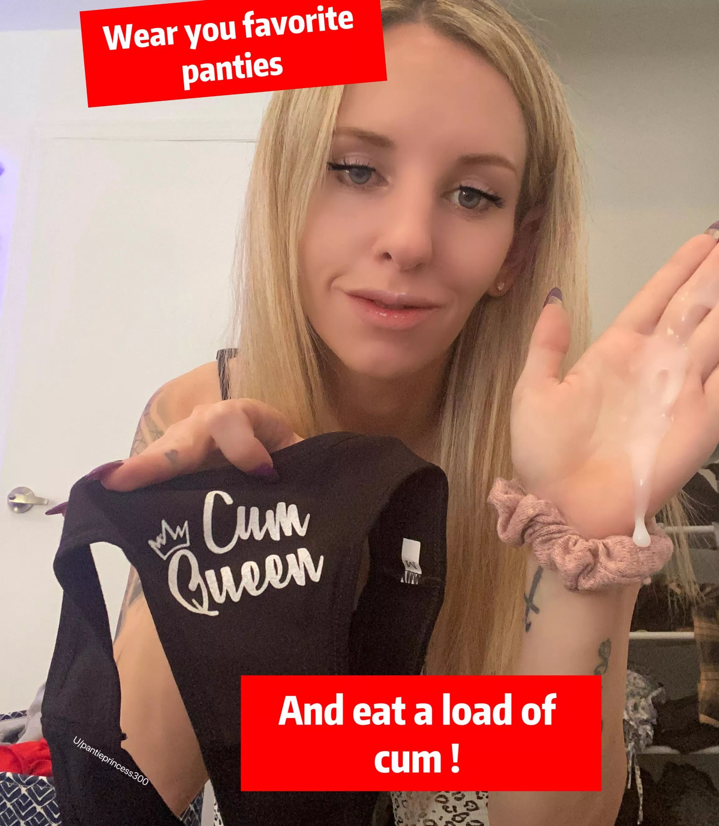 Slip those panties on and get to licking !