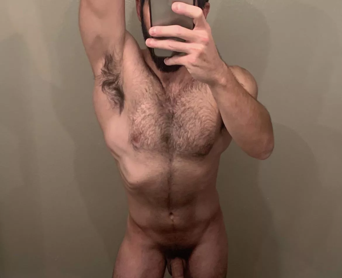 start at my shoulders and run those nails down my twunk chest [m]