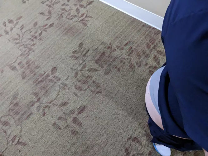 when walking around the halls ...