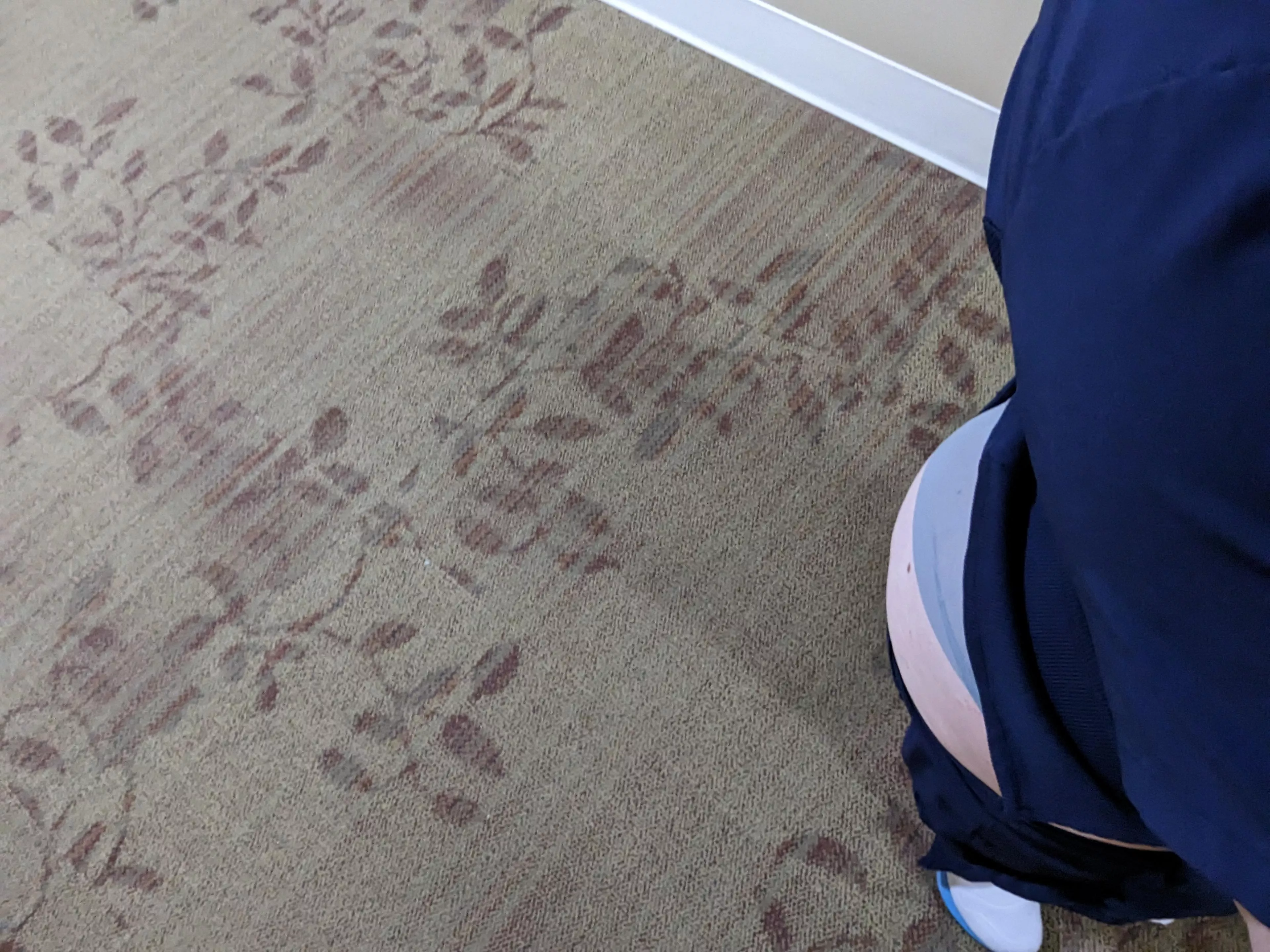 when walking around the halls ...