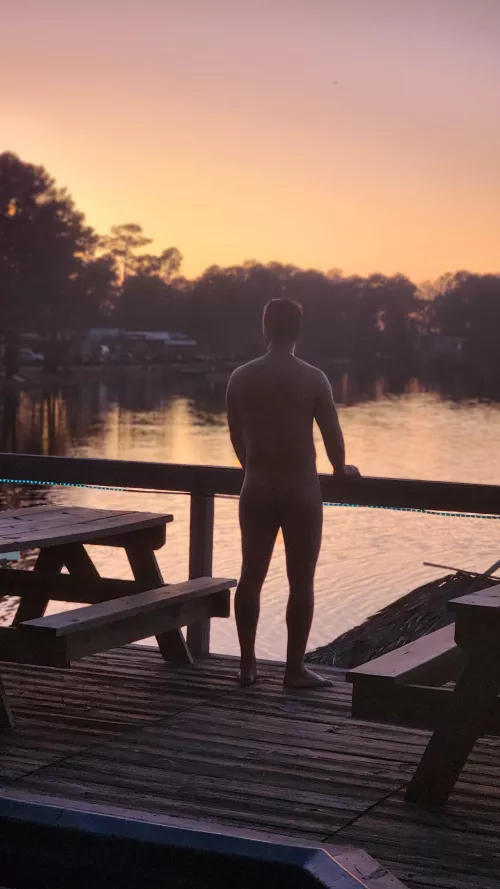 Beautiful sunset last night at Emerald Lake Nudist Resort