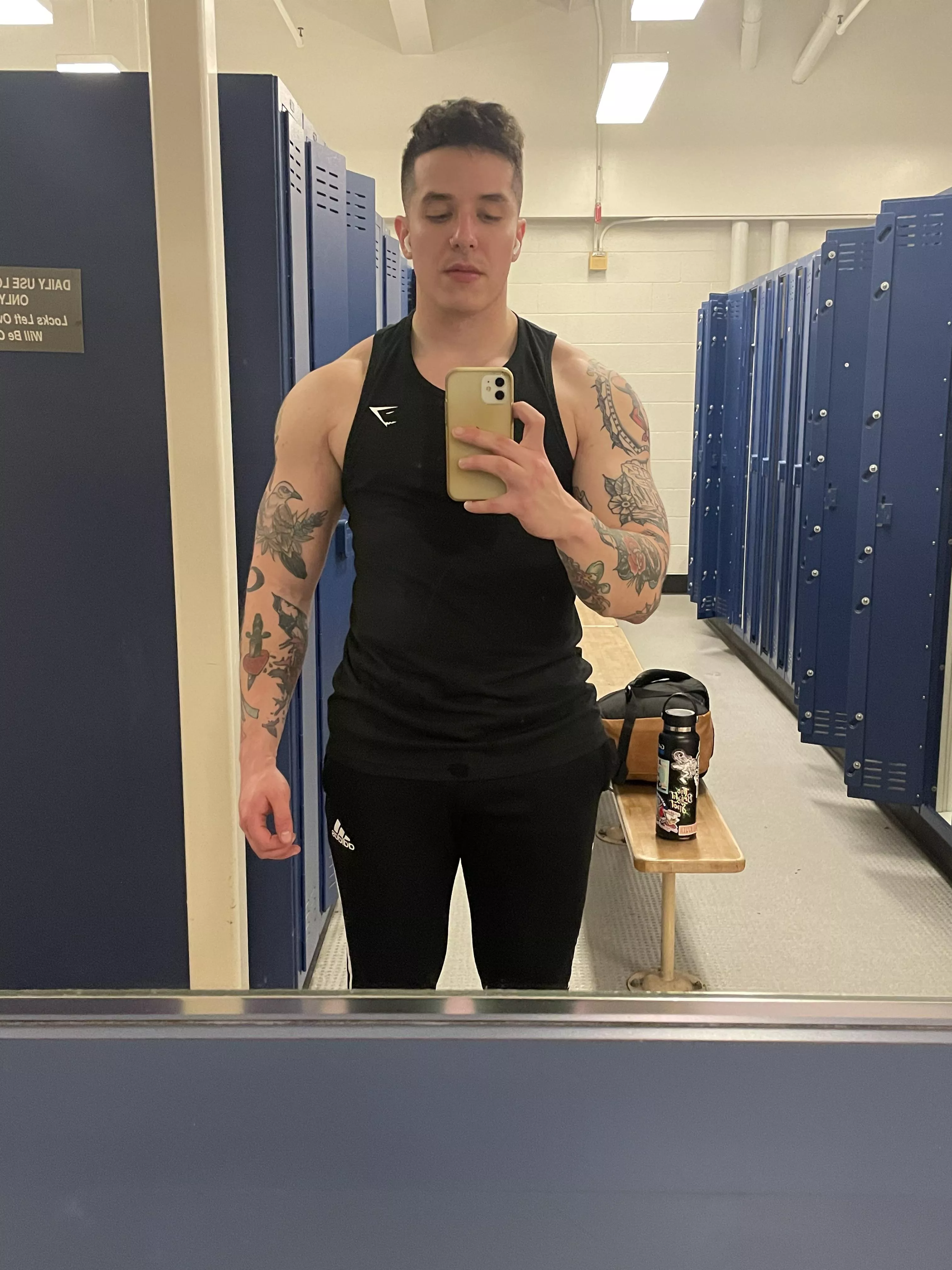 Black tank tops are great on upper body days