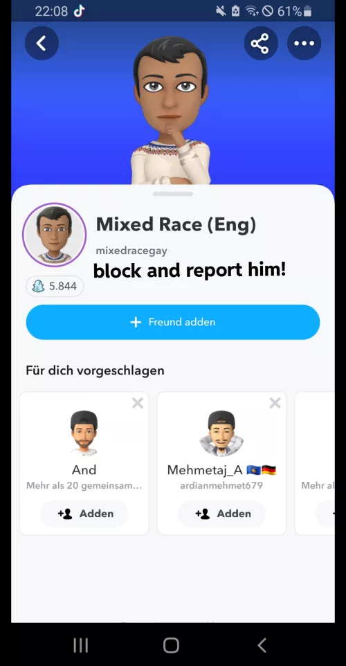 Block and report this guy if you are friends, he does sccrenrecord your nudes and tries to expose you!!