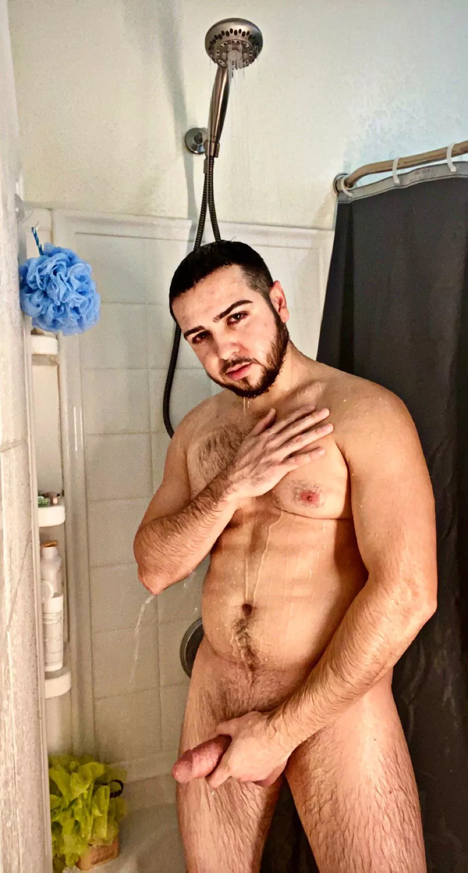 Come watch me stroke it in the shower