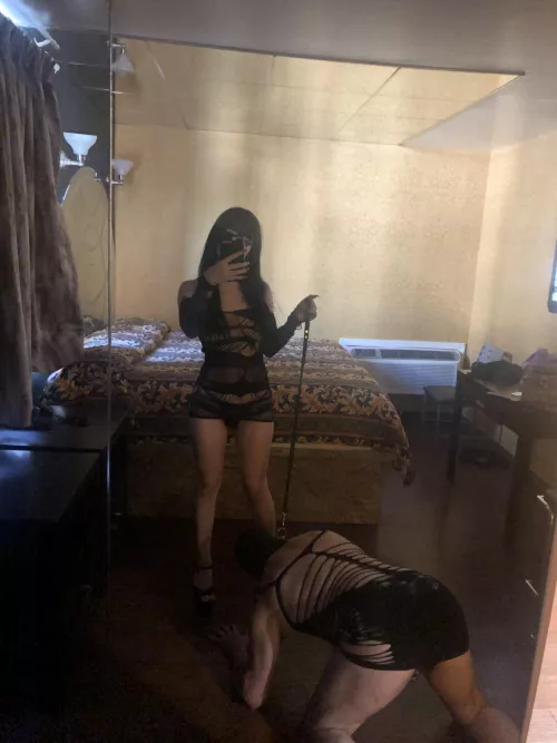 Cute dog huh? We matched dresses