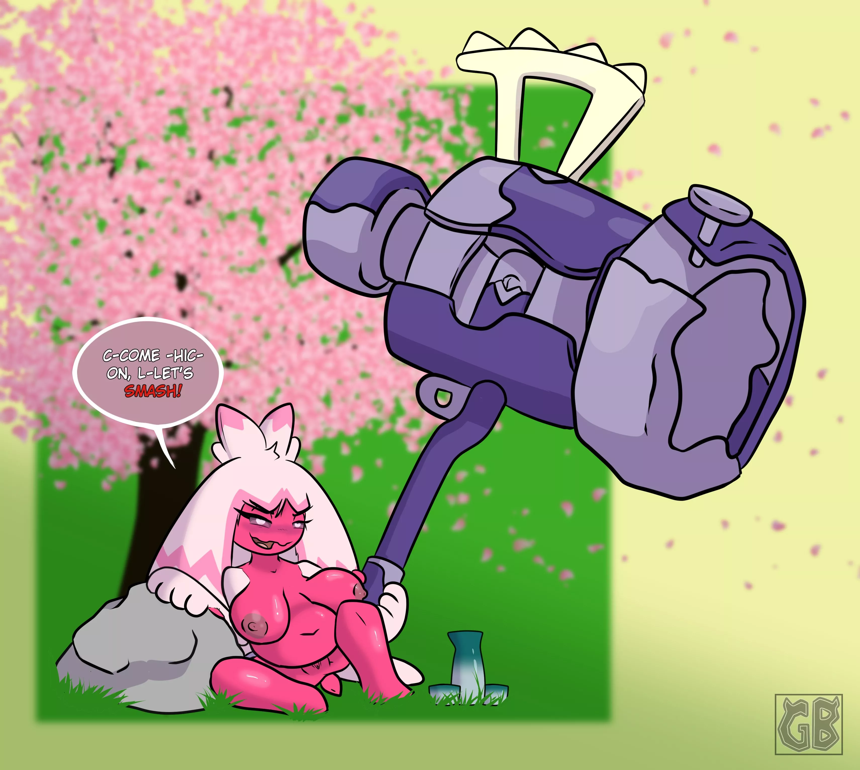 Drunk hammer lady (goagandbat)