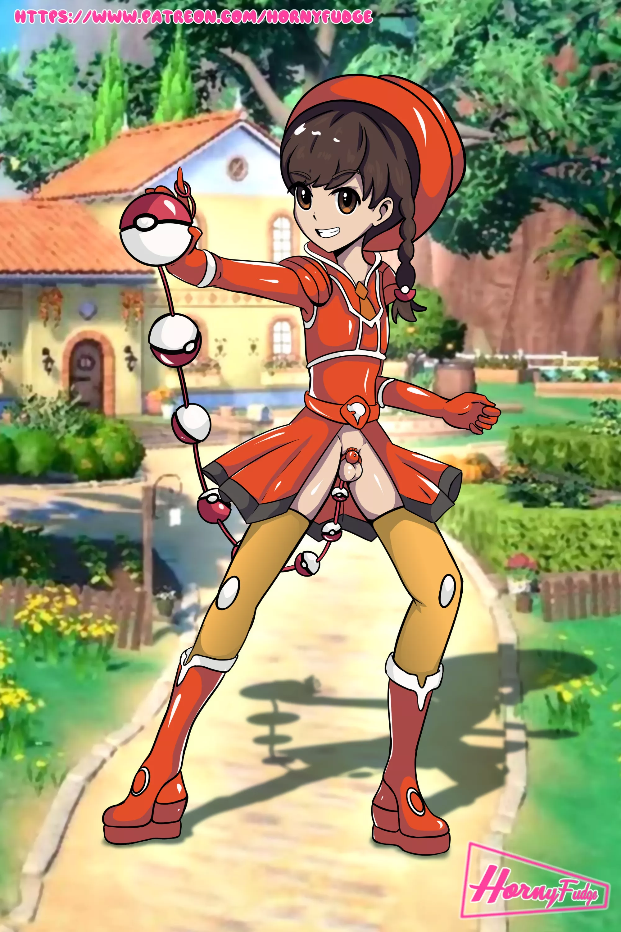 Femboy Florian, Aliana's outfit (Pokemon) [HornyFudge]