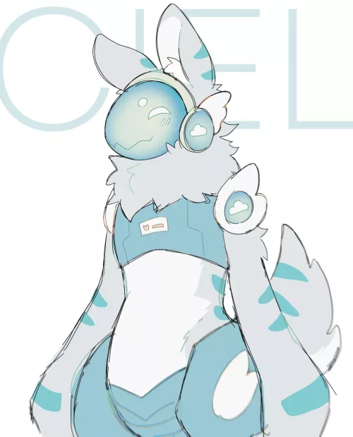 finally got around to making a protogen, meet ciel! [art by me/akanbehh]