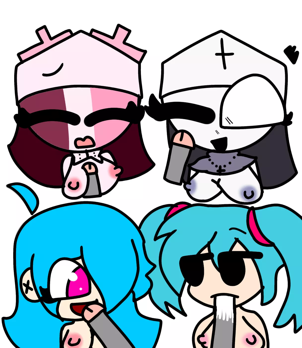 FNF Girls Rule 34 (Art By PowSkiXD)