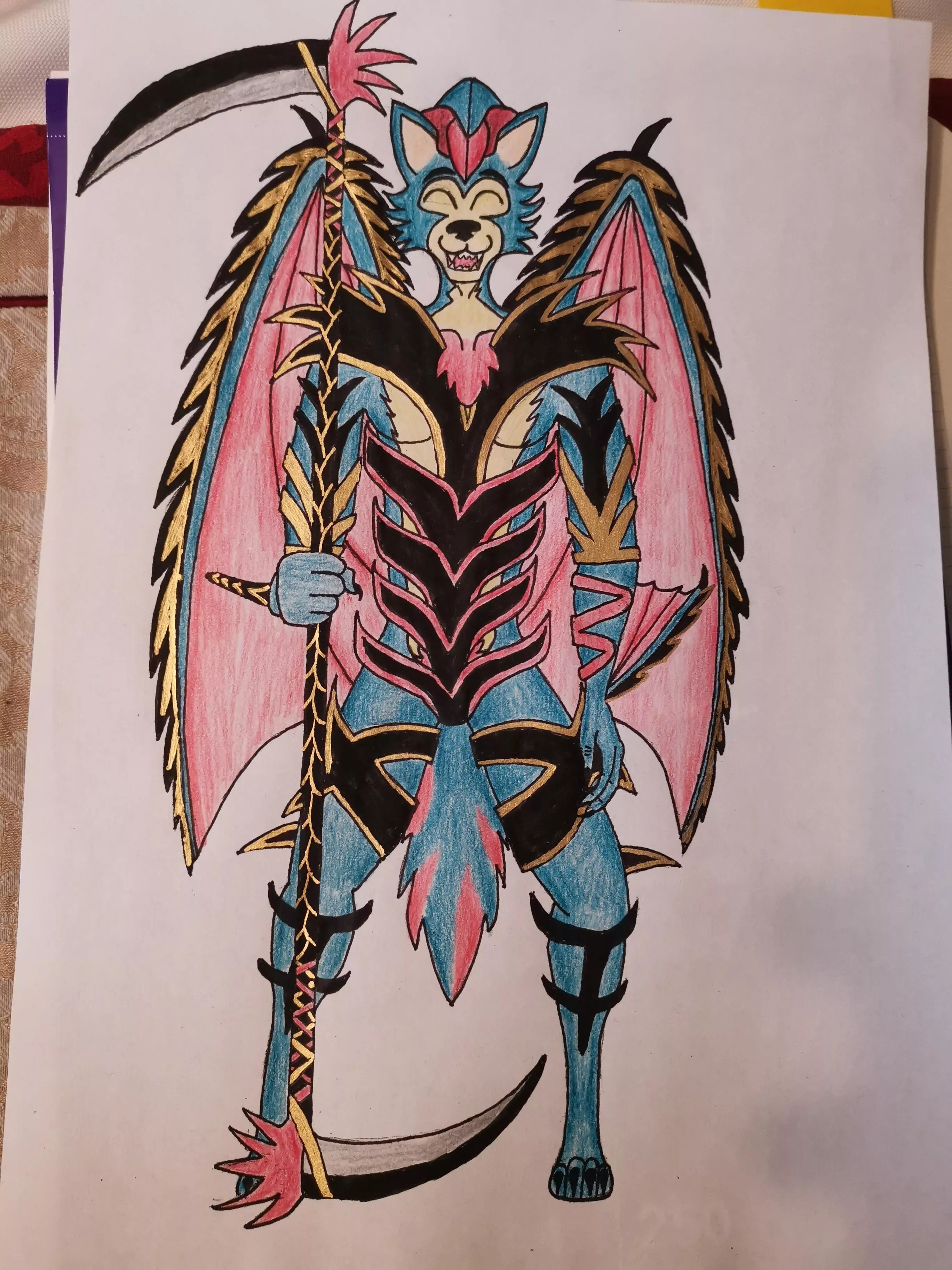 gave my fursona some Armour. no demon complete without it I feel